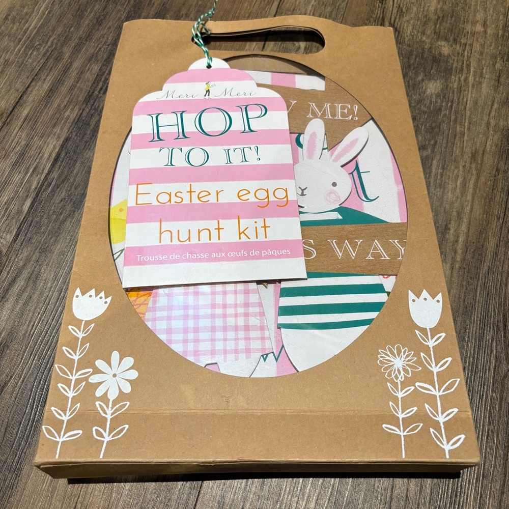 Meri Meri Easter Egg Hunt Kit Hop To It Bunny Signs Decorations NEW